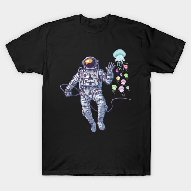 Astronaut Jellyfish T-Shirt by candyliu